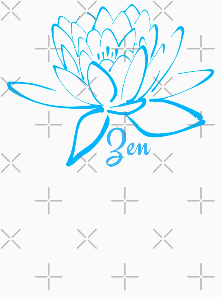 Lotus Zen Flower Light Blue - Yoga Meditation by Paulele