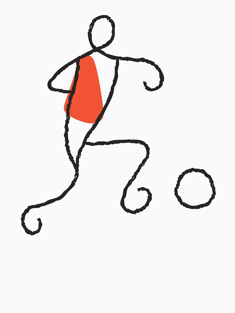 Minimalist Football Player World Cup Print by missbobbit