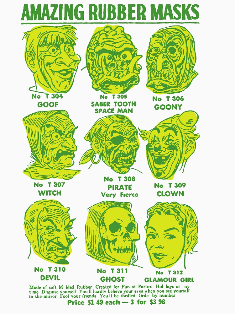 vintage halloween masks by Scott Banks