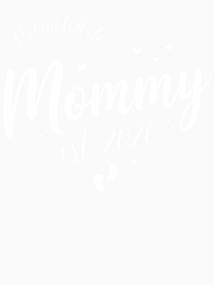 Promoted to Mommy est 2026 First Time Mom Baby Announcement by ROOFY-HK