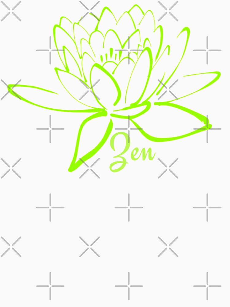 Lotus Zen Flower Green - Yoga Meditation by Paulele