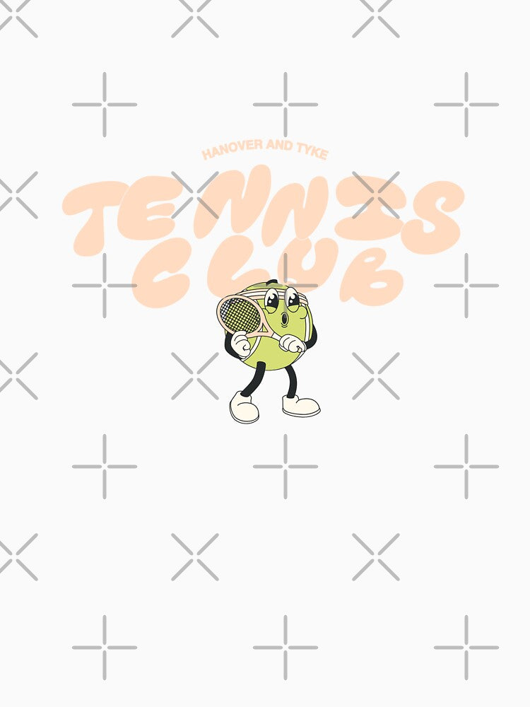 Hanover and Tyke Tennis Club | Retro Cartoon Tennis Ball Design by BOSSDOT