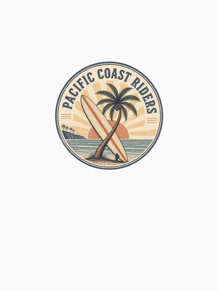 Vintage Pacific Coast Riders Surf Logo by ByKayaPrints