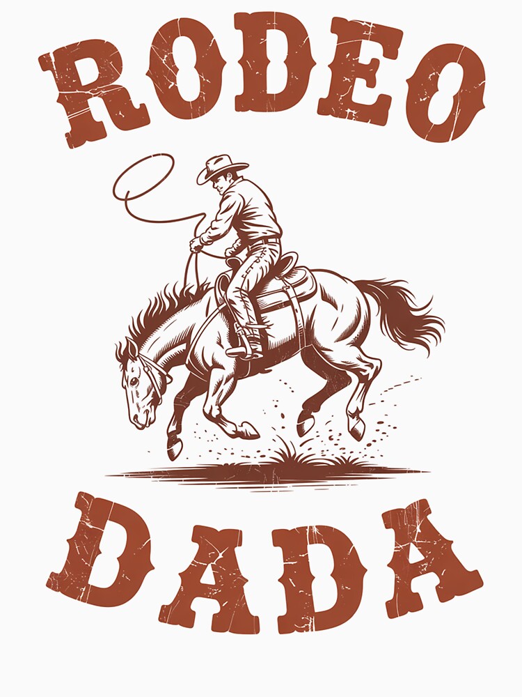 Rodeo Dada Western Cowboy Birthday Matching Family by StephenDDArt