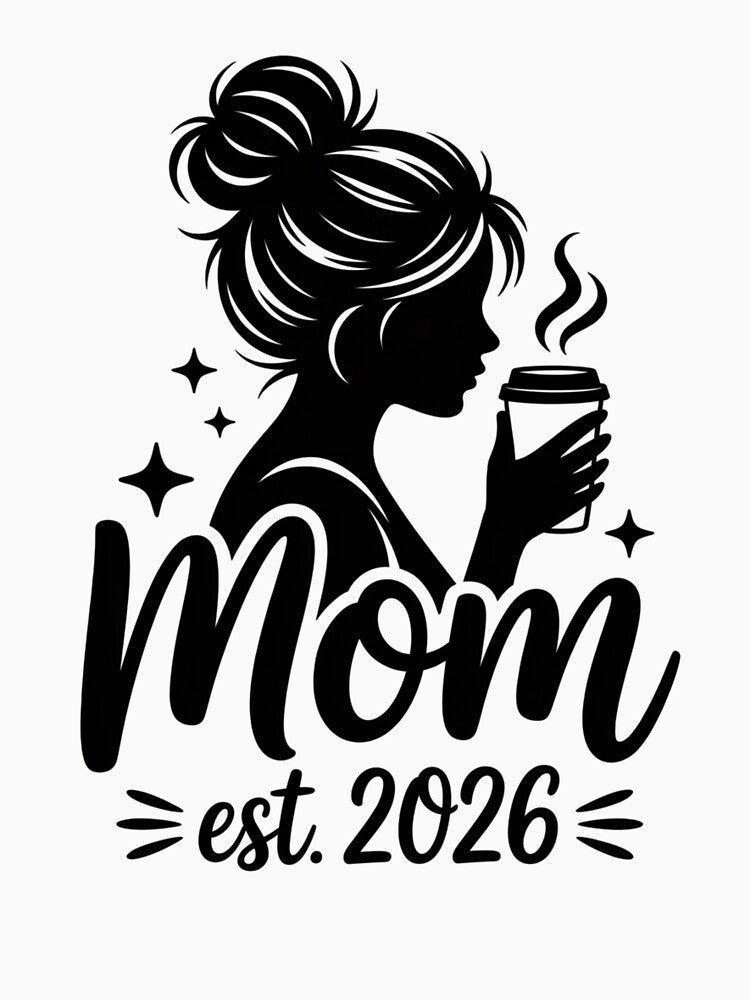 Messy Bun Coffee Mom Est 2026 Shirt by What a cute-Tee