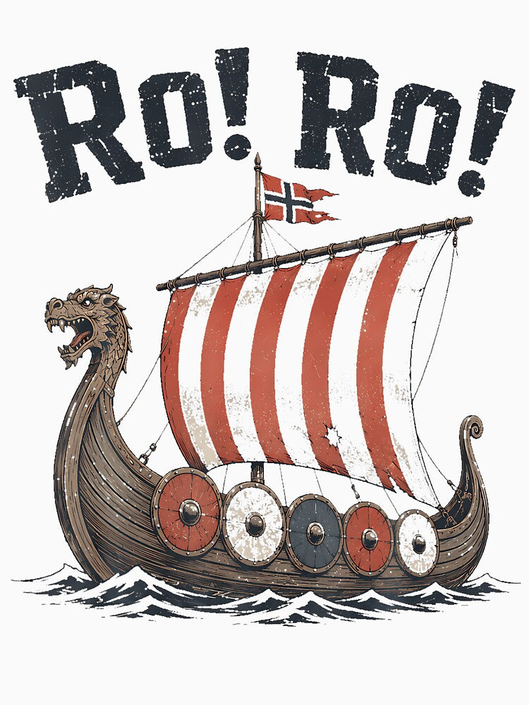 Ro Ro Norway Viking Ship Heia Norge Soccer Fan Vintage by Mdcazeem