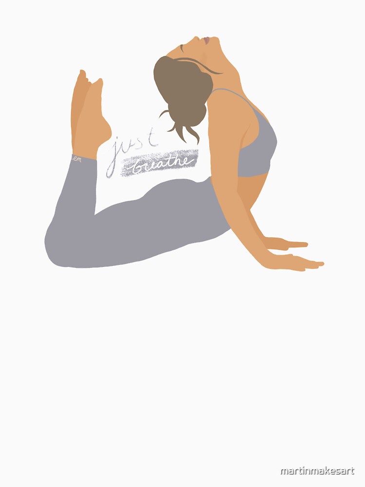 Yoga girl just breathe by martinmakesart