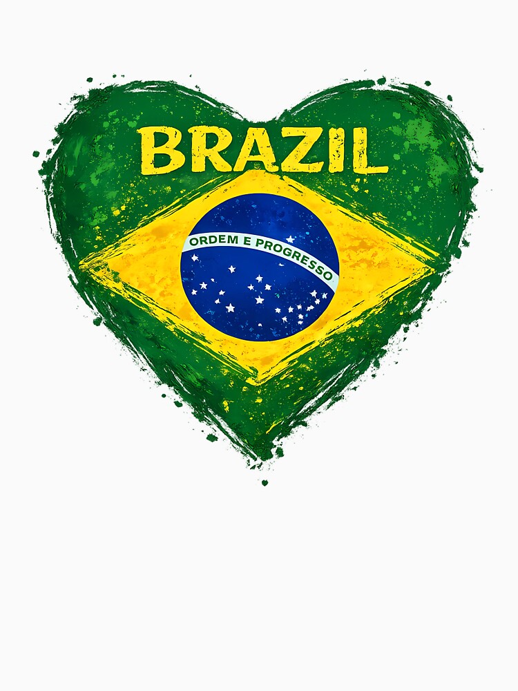 Heart Shaped Brazil Flag Artistic Design by LuisWorks