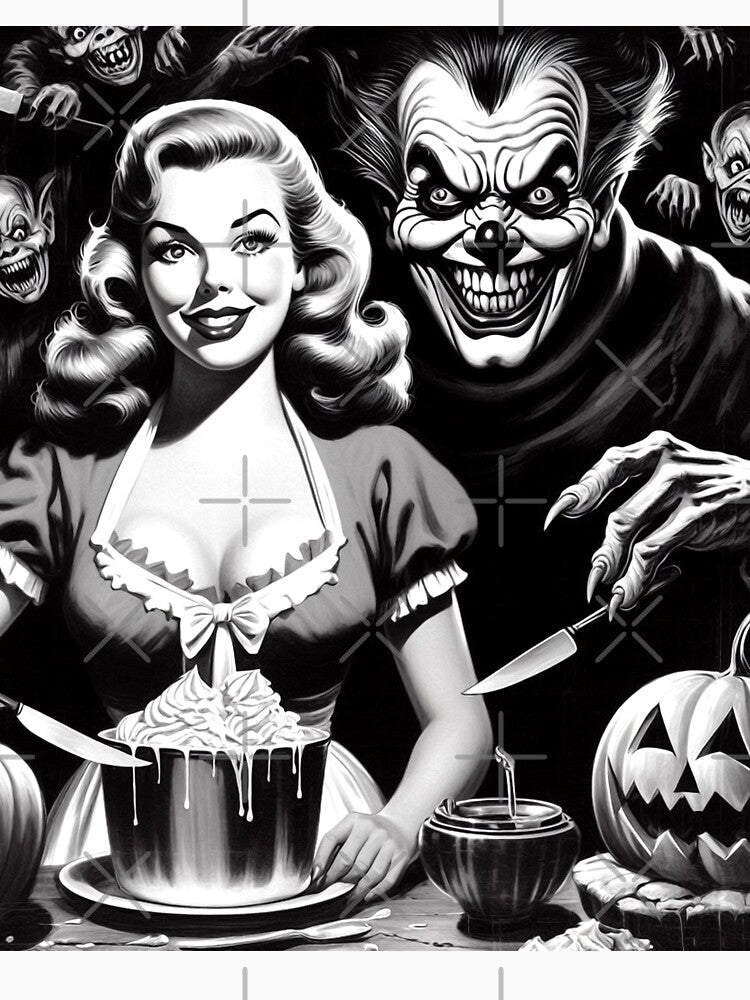 Creepy Horror Pin-up by PulpVintage