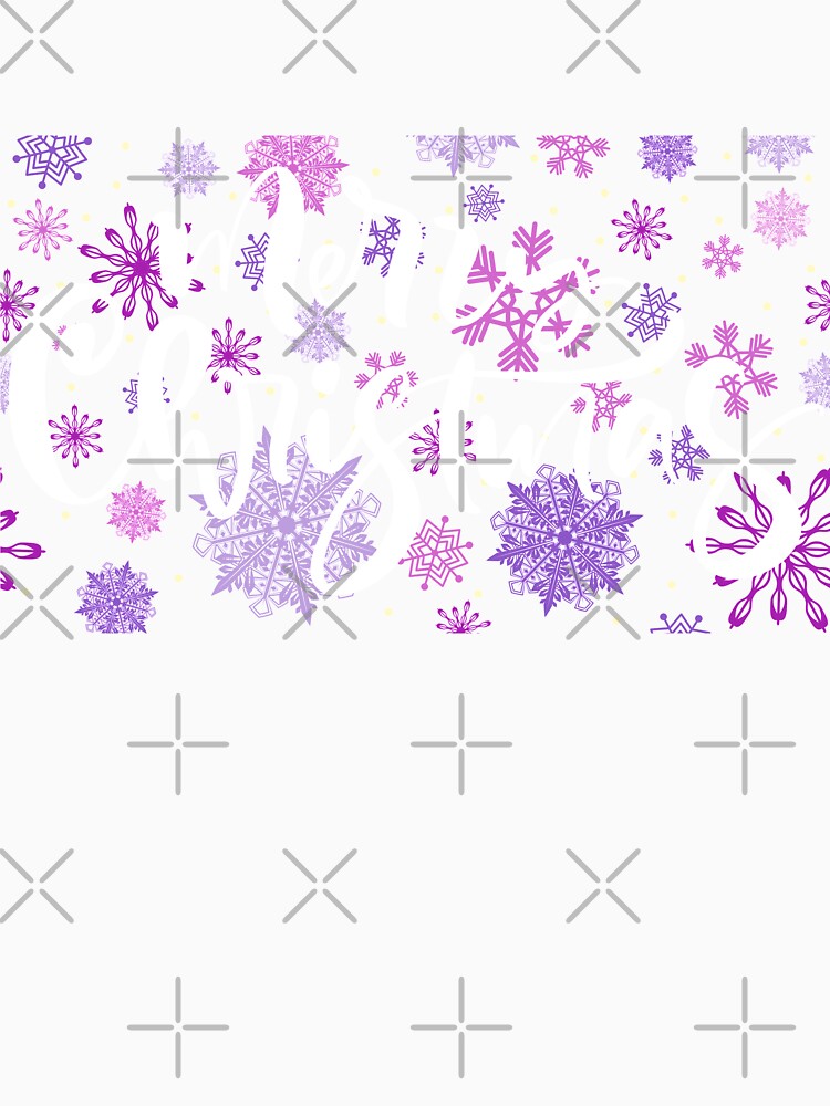 Merry Christmas Purple Snow Holiday Pattern by Vibbin4Life33