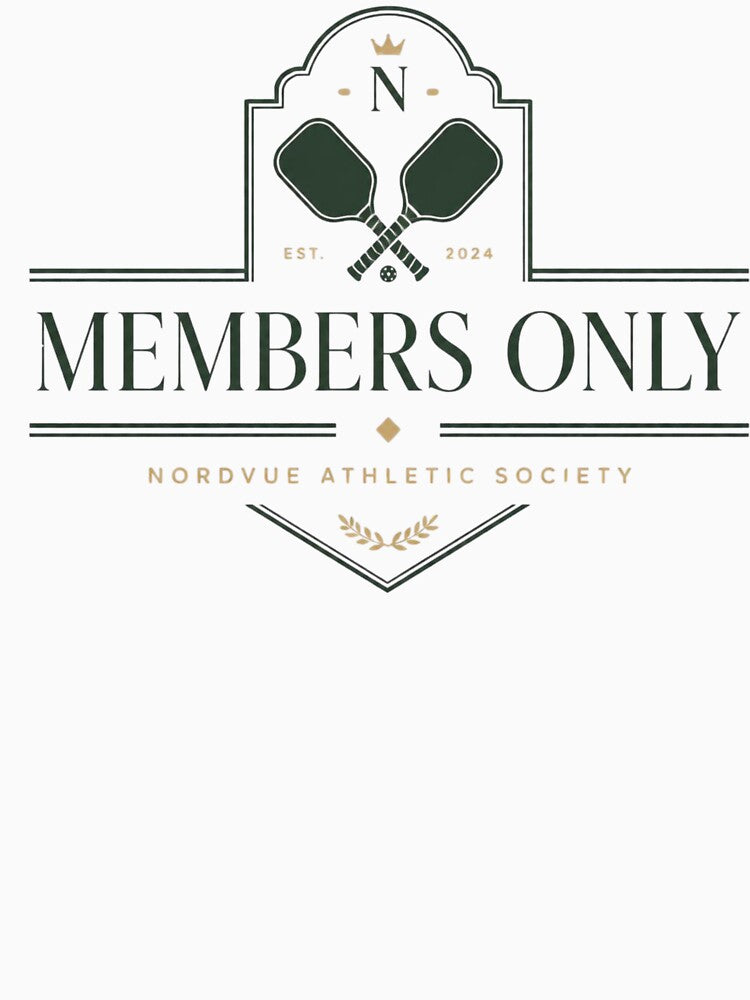 Members Only Retro Pickleball Club Sportswear Design by nordvuestudio