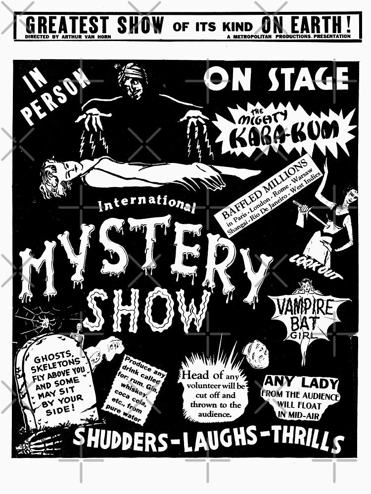 Vintage Halloween Horror Movie Midnight Spookshow by SpookshowDesign