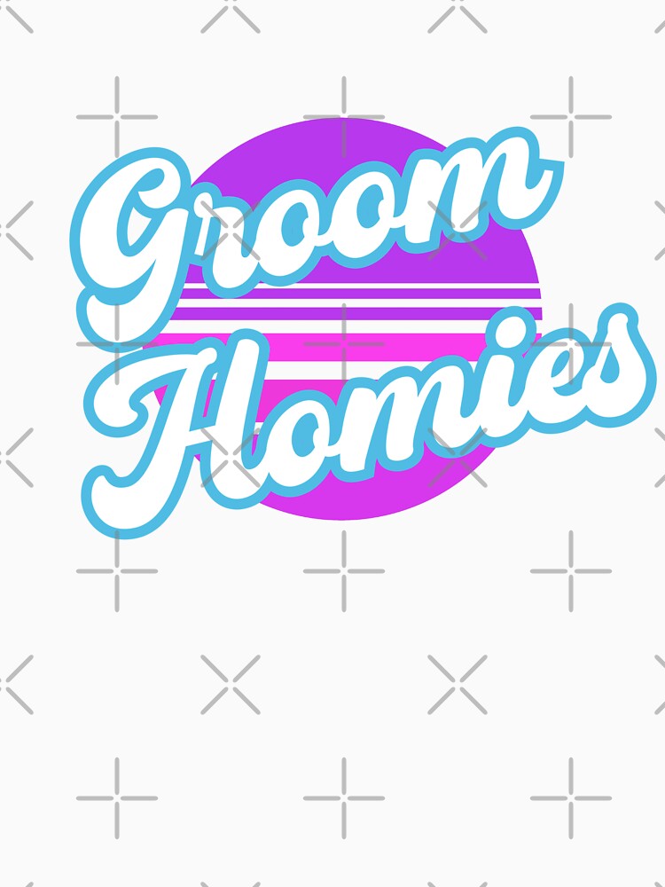 Retro Groom Homies, Wedding Rehearsal, Groom Entourage by DiensDesign