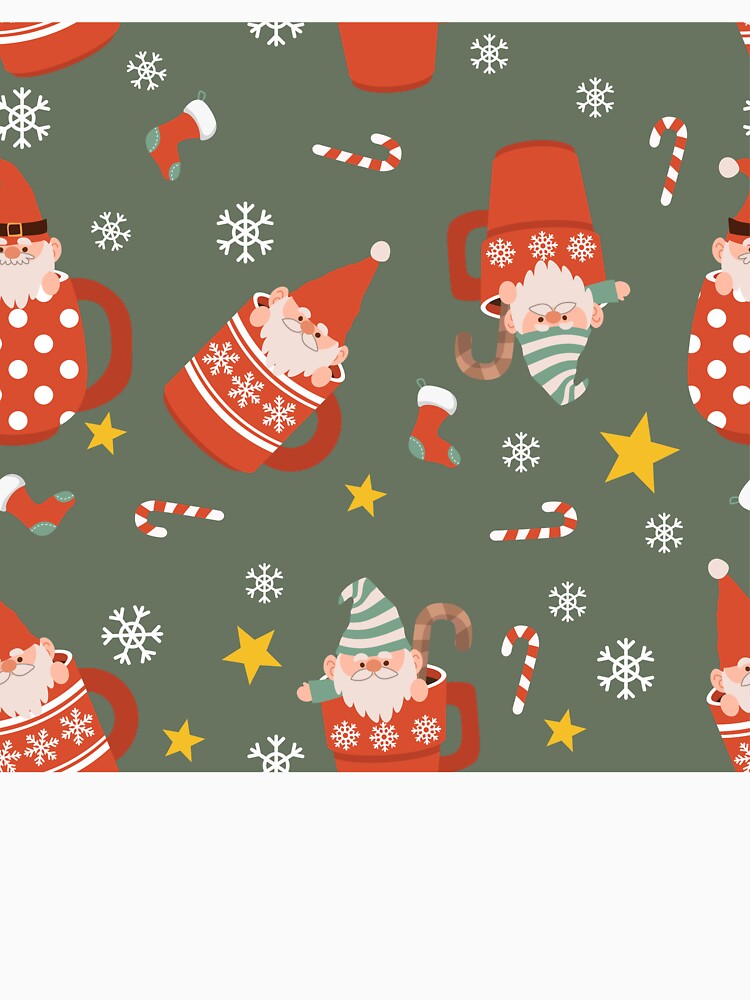 Christmas Gnome Mug Pattern — Cozy Holiday Cocoa Design by LuckyStarShop7