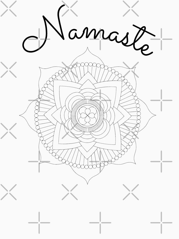 Yoga - Namaste (black on white) by Gilby-Designs
