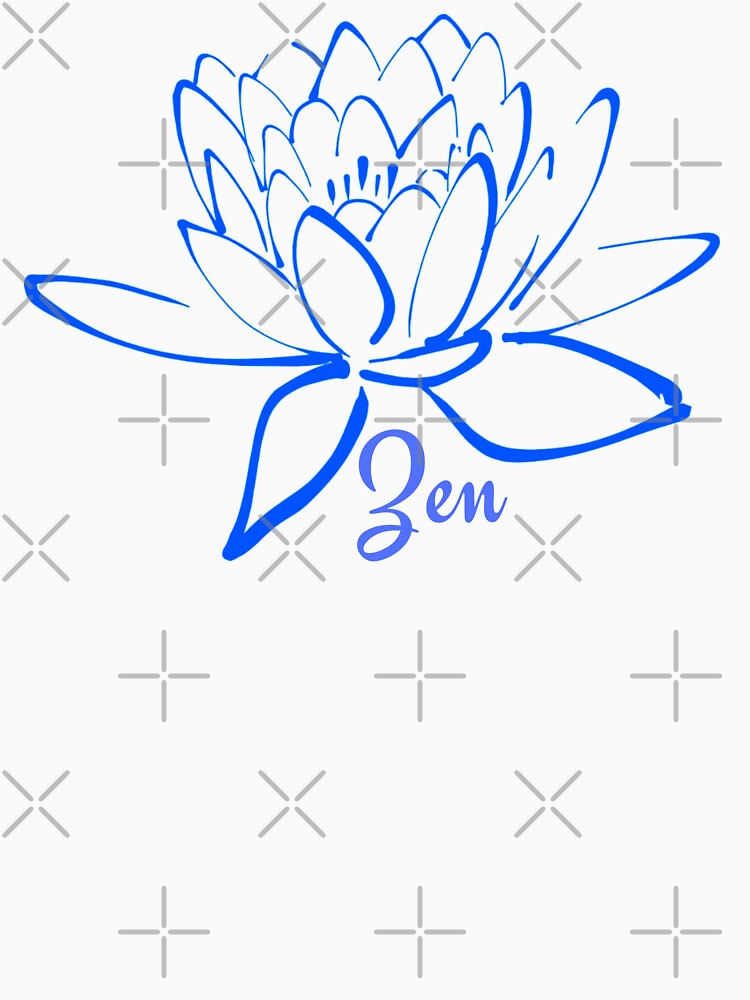 Lotus Zen Flower Blue - Yoga Meditation by Paulele