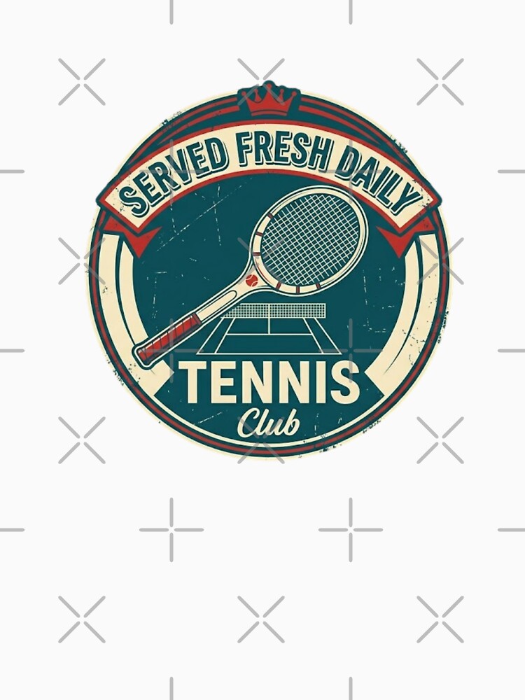 Served Fresh Daily Tennis Shirt Retro Tennis Design by RunningWhiskers