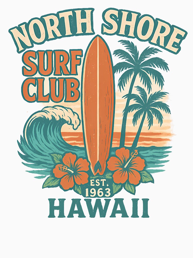 North Shore Surf Club - Vintage Hawaiian Design by CreativeGorillas