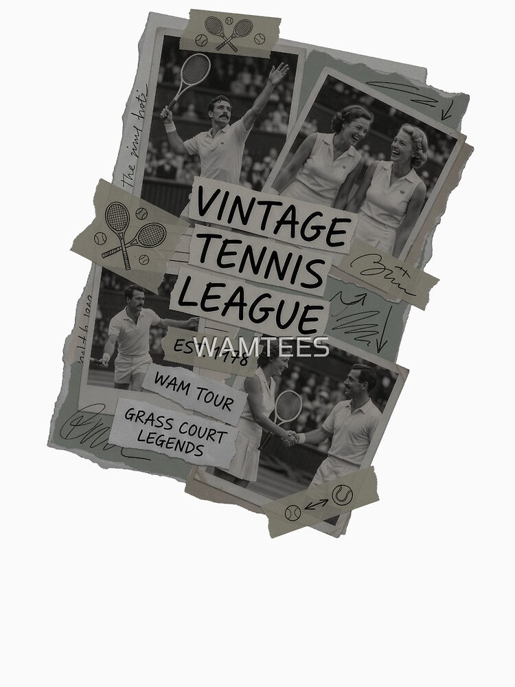 Vintage Tennis League Retro 1978 Collage by WAMTEES