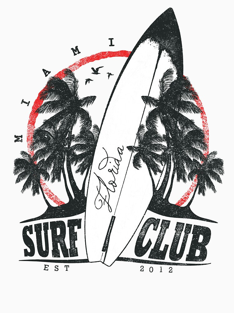 Miami Surf Club - Vintage Florida Surfing by MSHprints