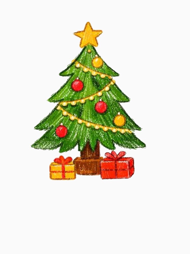 Watercolor Christmas Tree Illustration Decor by ShykShop