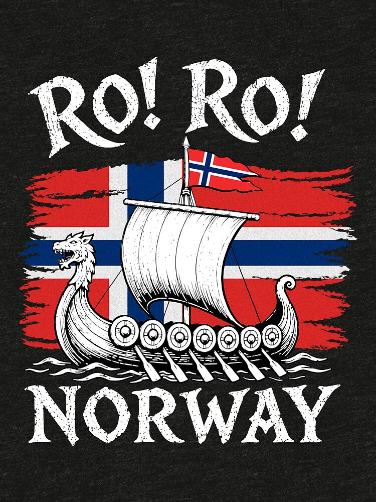Norwegian Viking Ship Norway Flag Row Country Heritage Pride by Thudesign85