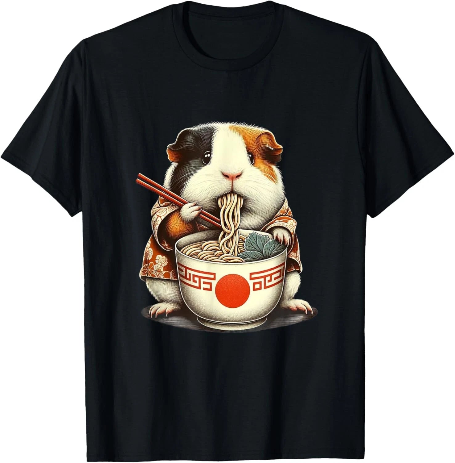 Guinea Pig Ramen Kawaii Neko Japanese Noodles Aesthetic Gift Unisex T-Shirt