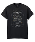 50th Birthday T Shirt Born 1976 Chopper Motorbike Biker Motorcycle Gift 50 Him