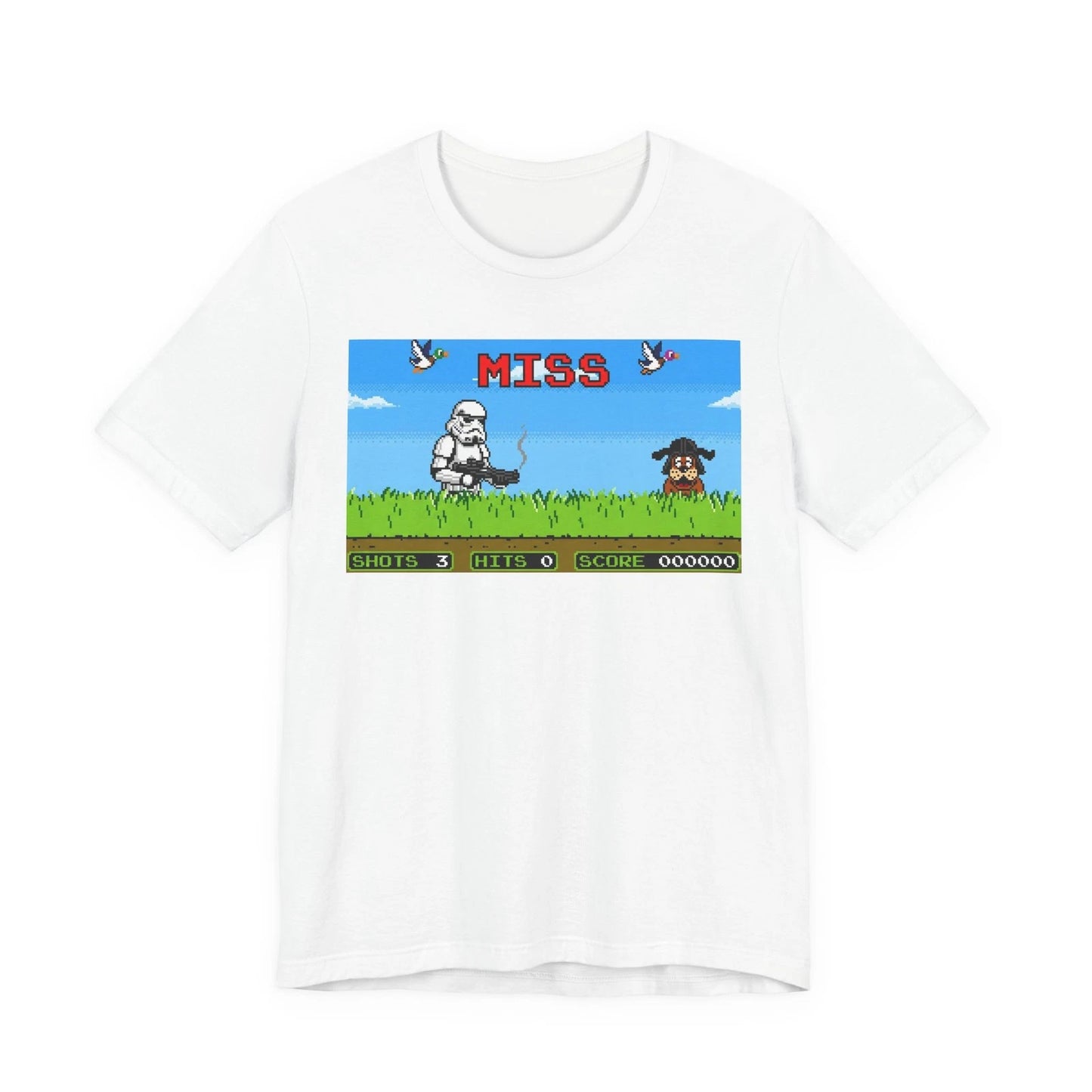 Trooper Duck Hunt Style Pixel Art Tee | MISS Arcade Screen