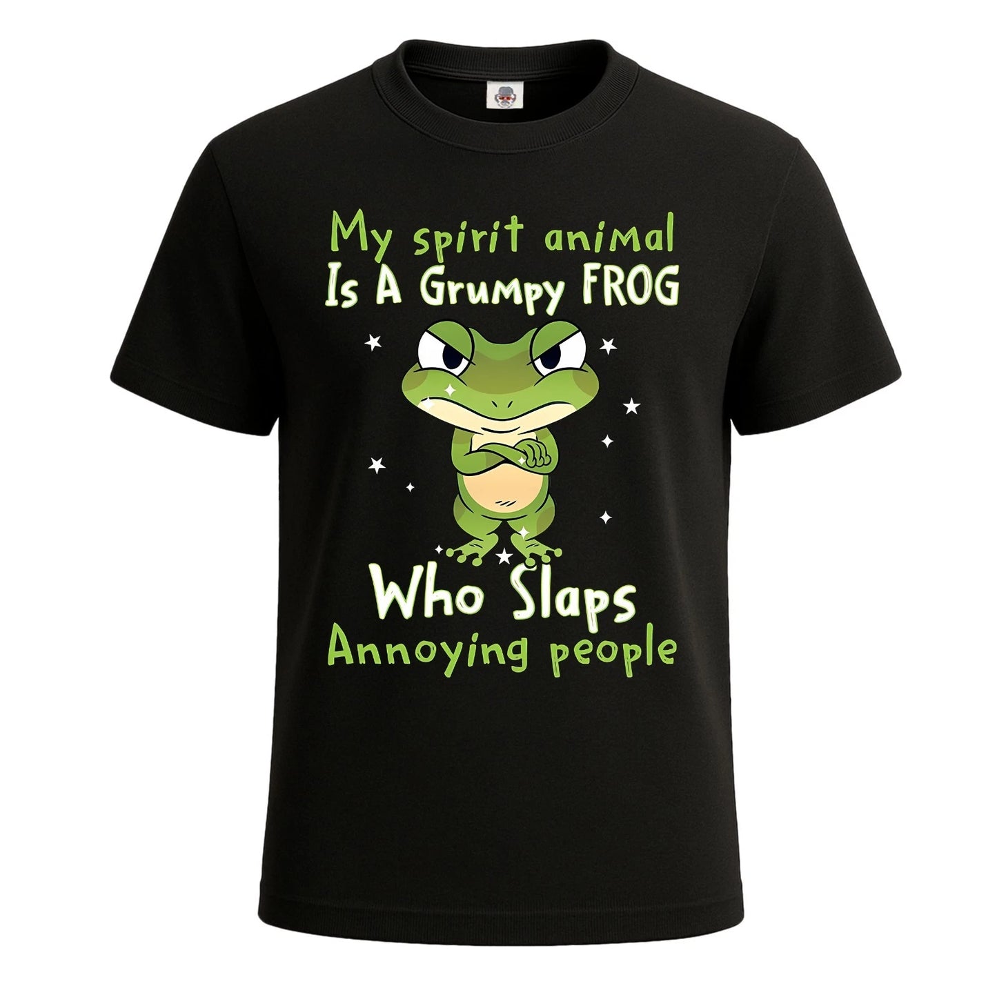 My Spirit Animal Is A Grumpy Frog Novelty Joke Funny Men's T-shirt Tee Top