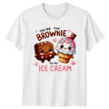 Brownie Ice Cream Kawaii Graphic Tee Unisex Top