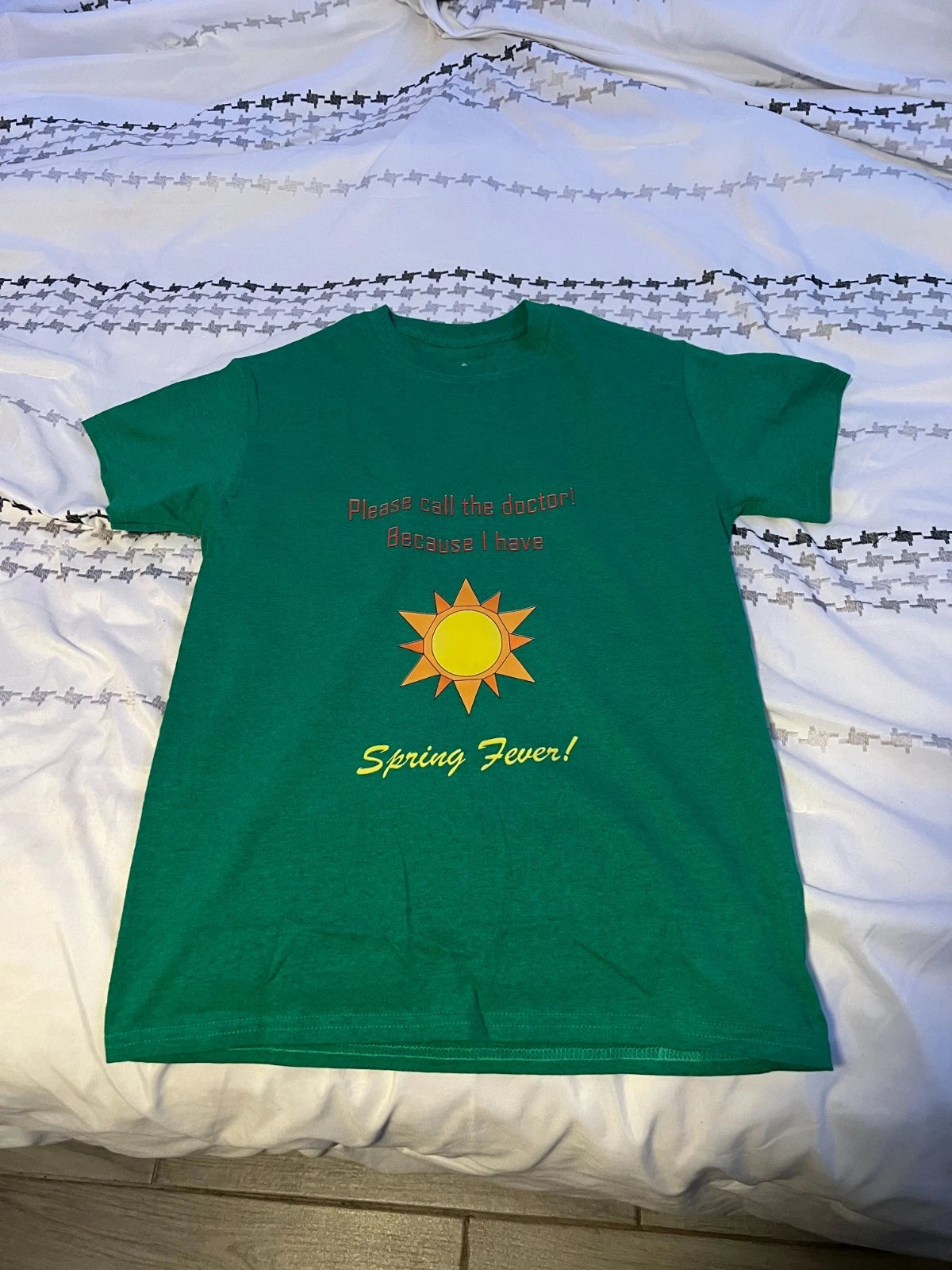 Funny Spring Green T-Shirt for novelty or home Small