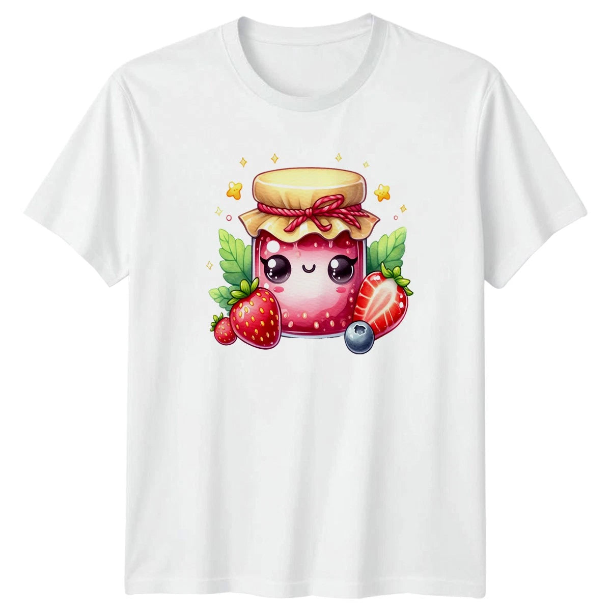Sweet Kawaii Strawberry Jam Jar T-Shirt Berry Fruit Food Lover Gift