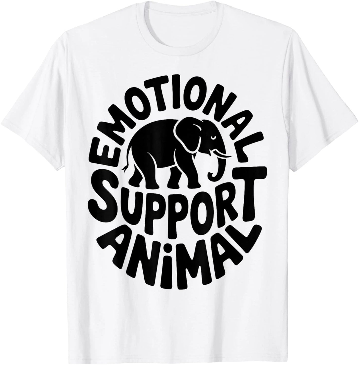 Elephant Lover Humor - Emotional Support Animal Gift Unisex T-Shirt