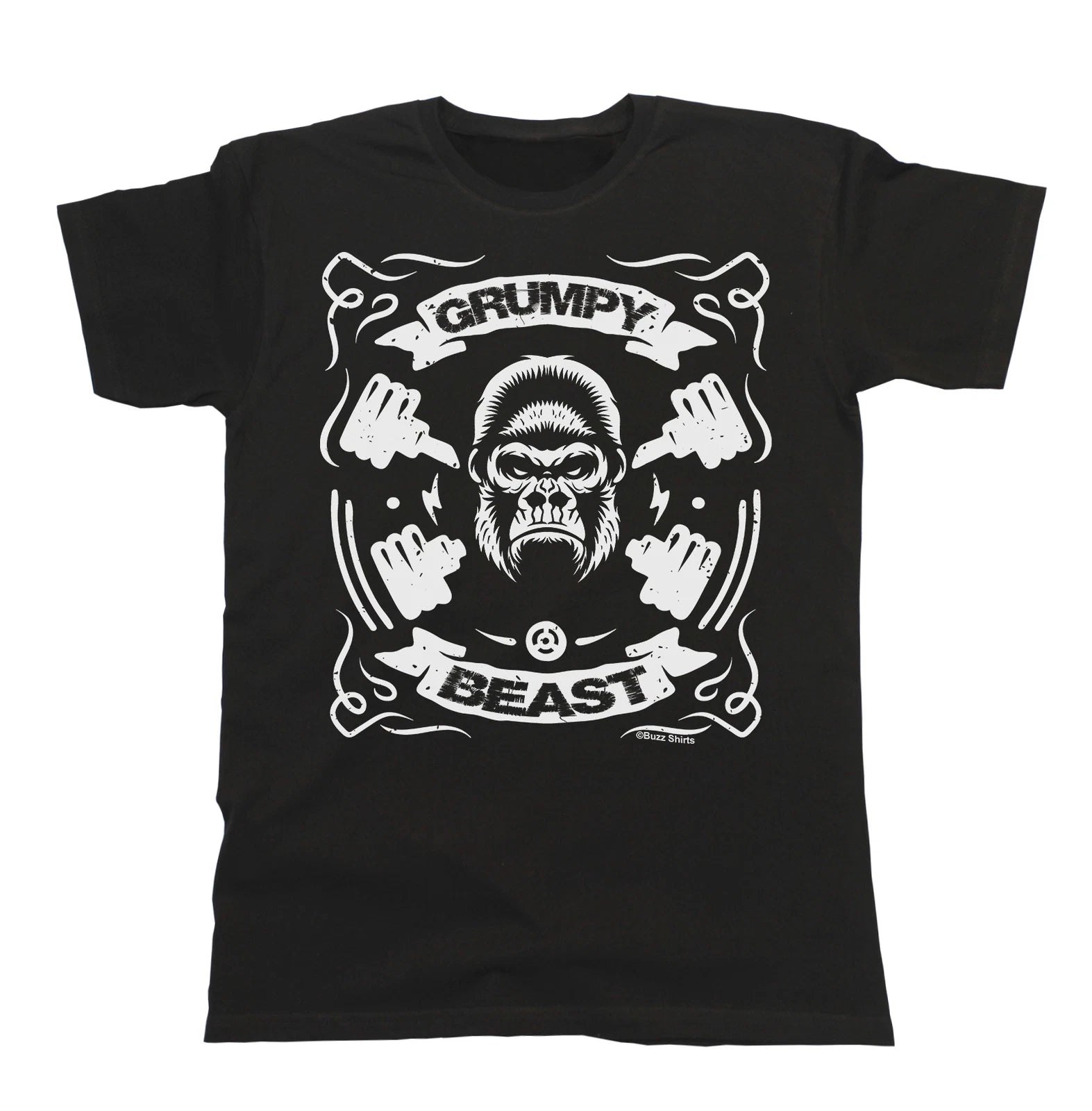 Grumpy Beast Gorilla Funny Mens  T-Shirt Dad Father Grandad Christmas