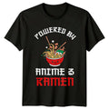 Powered By Anime Ramen Kawaii Bowl Japan Noodles T-Shirt