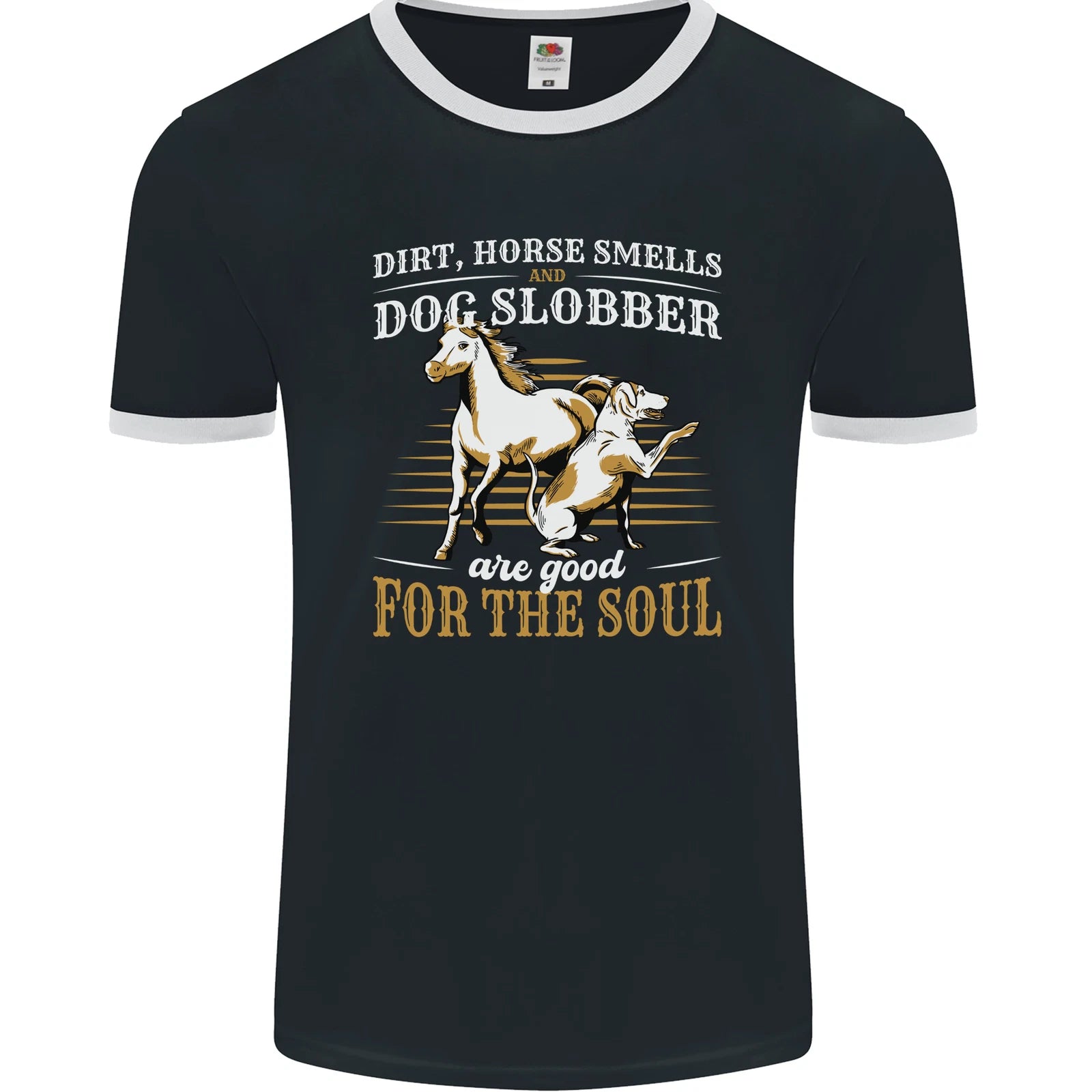 Dog & Horse Funny Quote Mens Ringer T-Shirt FotL