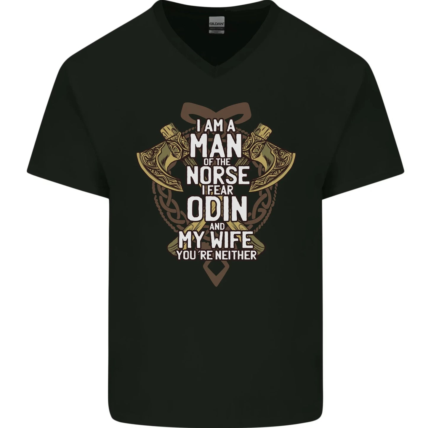 Funny Viking Wife Quote Wedding Anniversary Mens V-Neck Cotton T-Shirt