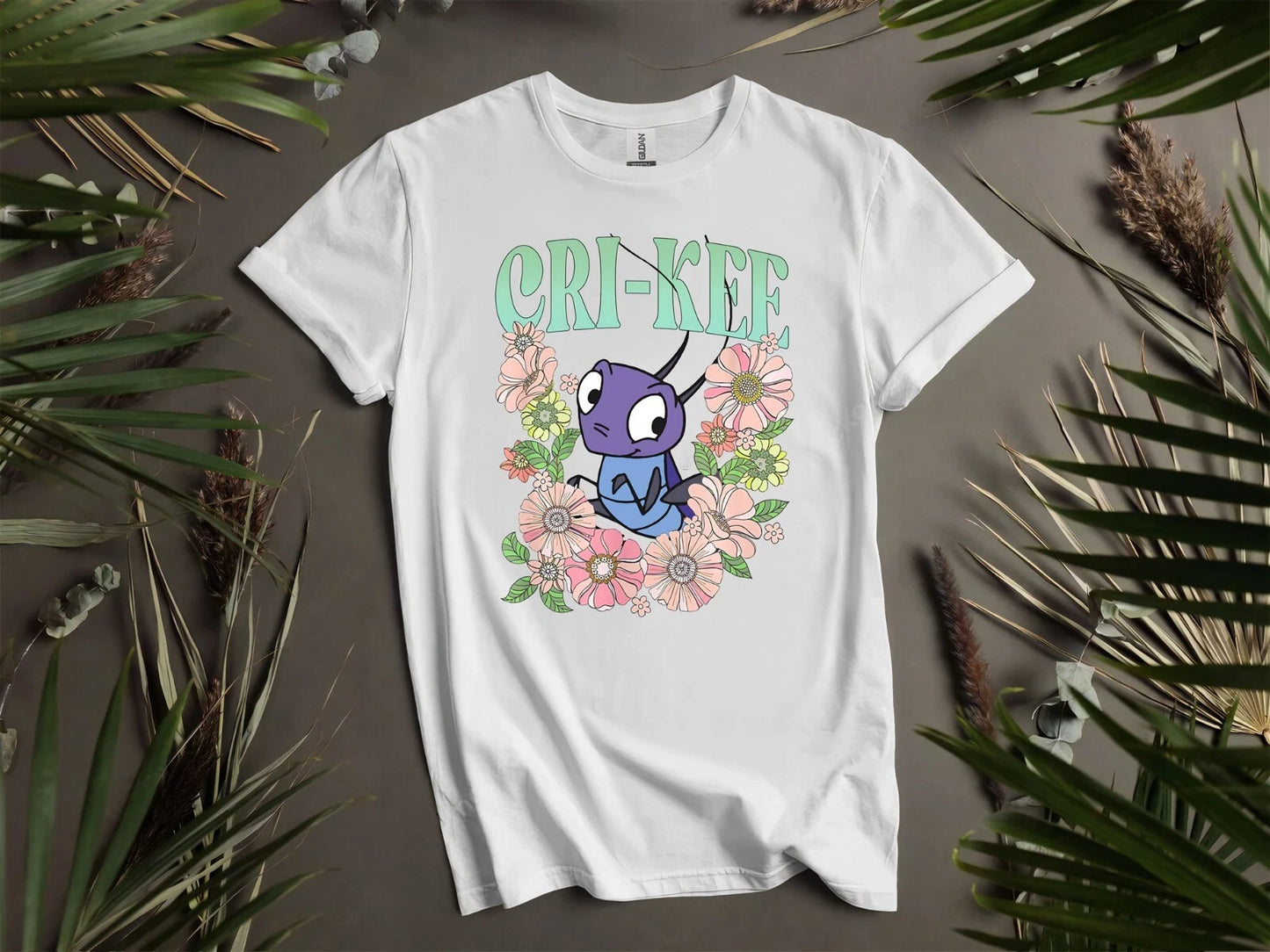 Cri Kee Floral Retro Mulan T Lucky Cricket Hoodie Tshirt Men Women Unisex AD207