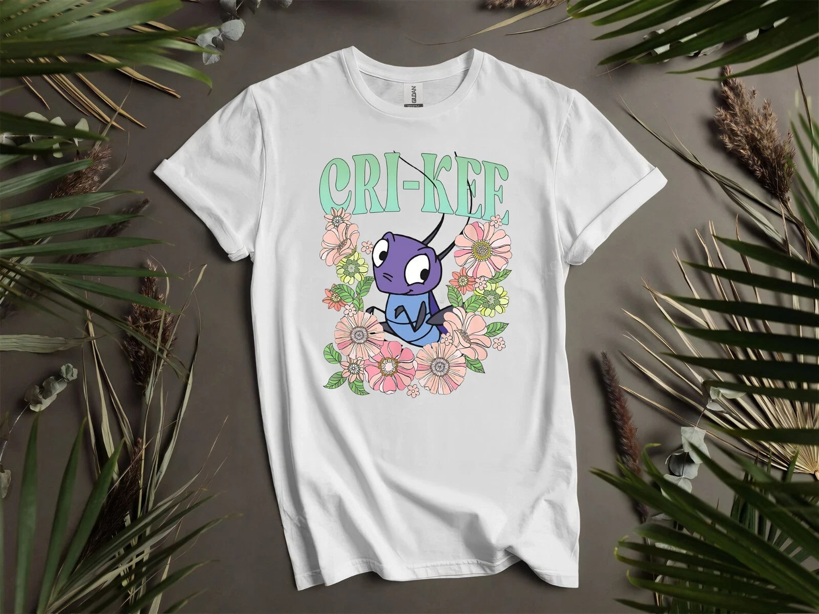 Cri Kee Floral Retro Mulan T Lucky Cricket Hoodie Tshirt Men Women Unisex AD207