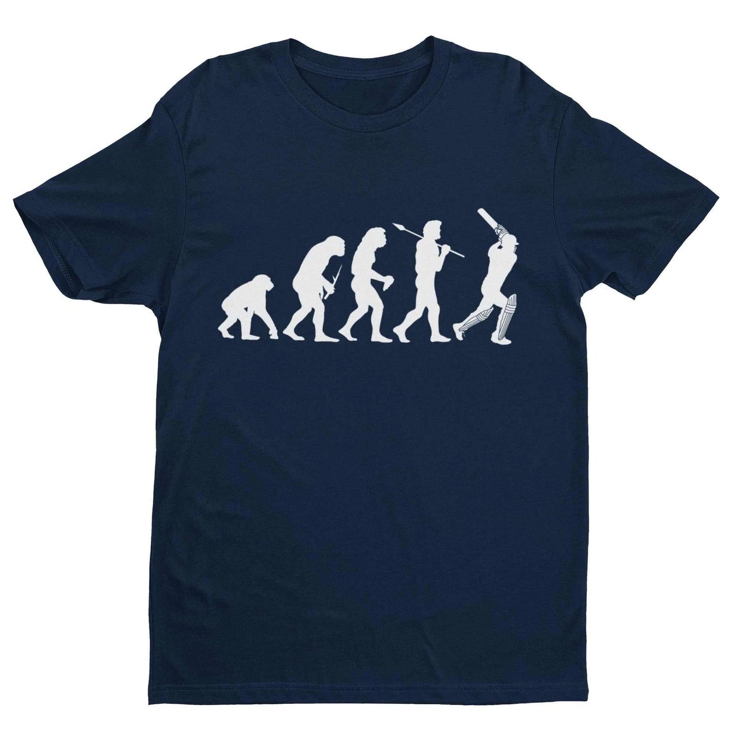 The Evolution of CRICKET T Shirt Ape To Man Darwin Funny Cricketer Gidt Idea