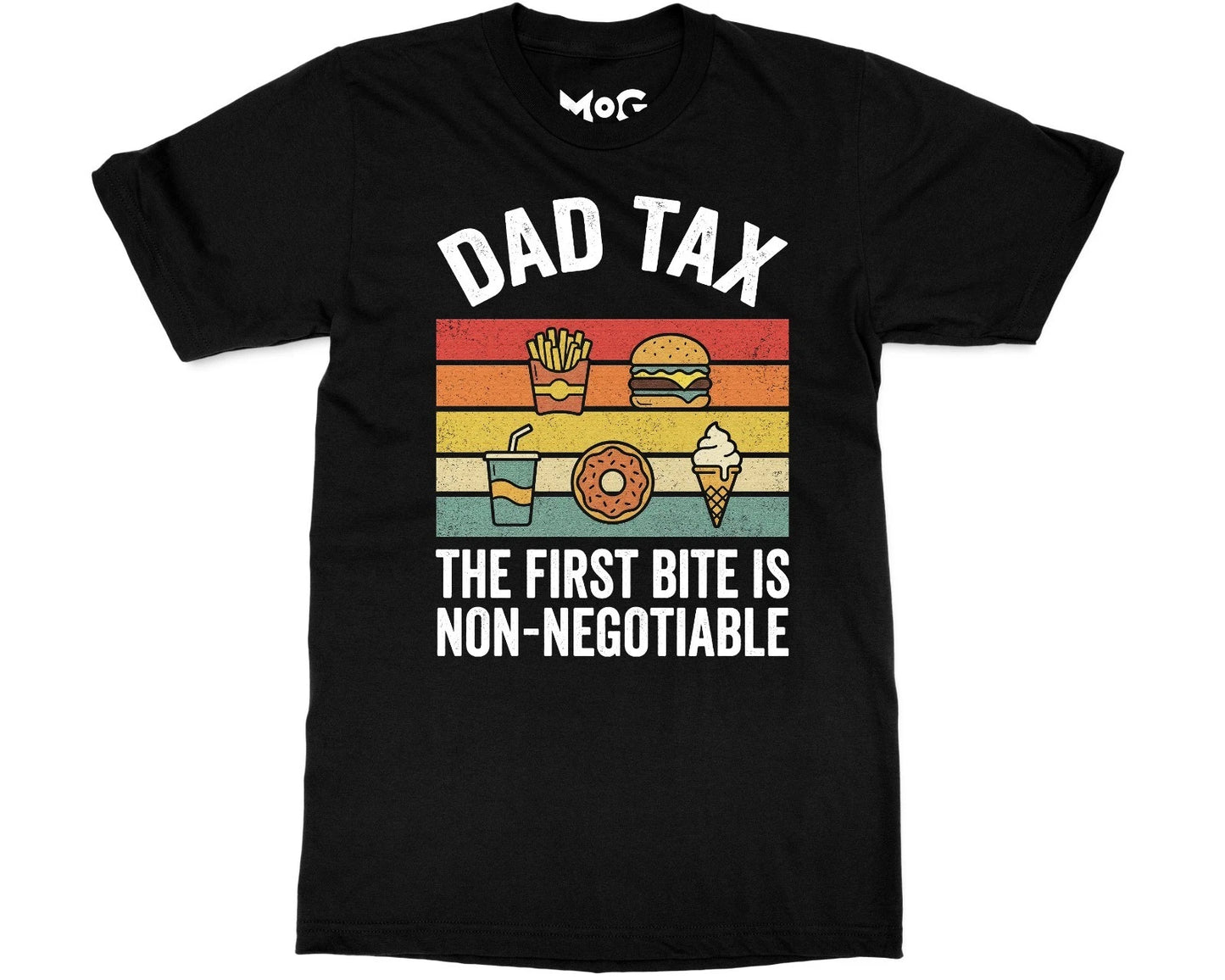 Foodie Dad Tax Cartoon T-shirt Funny Snack Stealing Shirt Father’s Day Gift Tee
