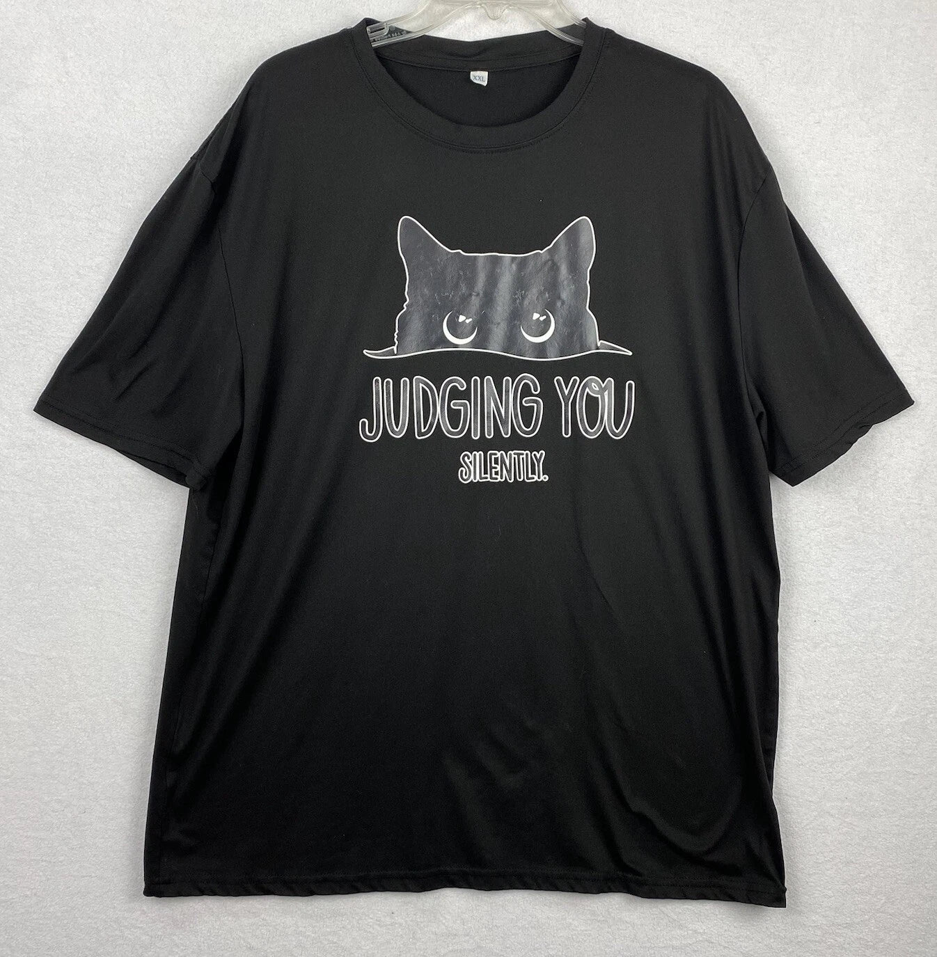 Judging You Silently T-Shirt XXL Black Poly/Spandex Funny Sarcastic READ