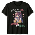 Just A Girl Anime And Boba Lover Kawaii Manga Style Graphic T-Shirt