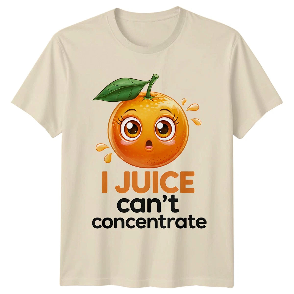 I Juice Cant Concentrate T-Shirt Kawaii Orange Humor