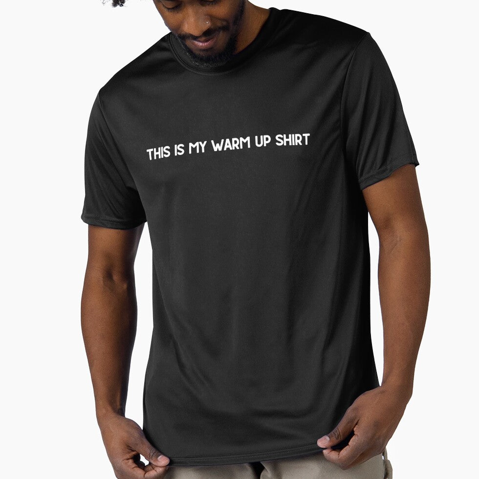 This is my warm up shirt by Runner's High