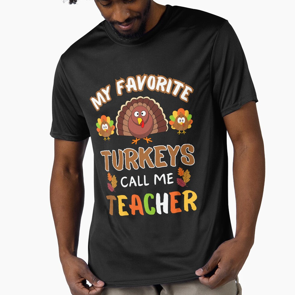 My Favorite  Turkeys Call Me Teacher 2023 Essential T-Shirt by Inkspire House