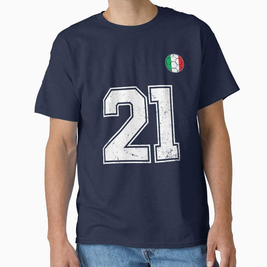 Italy Soccer Number 21 Vintage Sports Fan by RoyesButler
