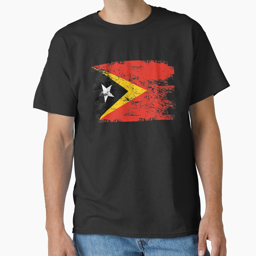 East Timor Shirt Gift Country Flag Patriotic Travel Oceania Light by threadsmonkey