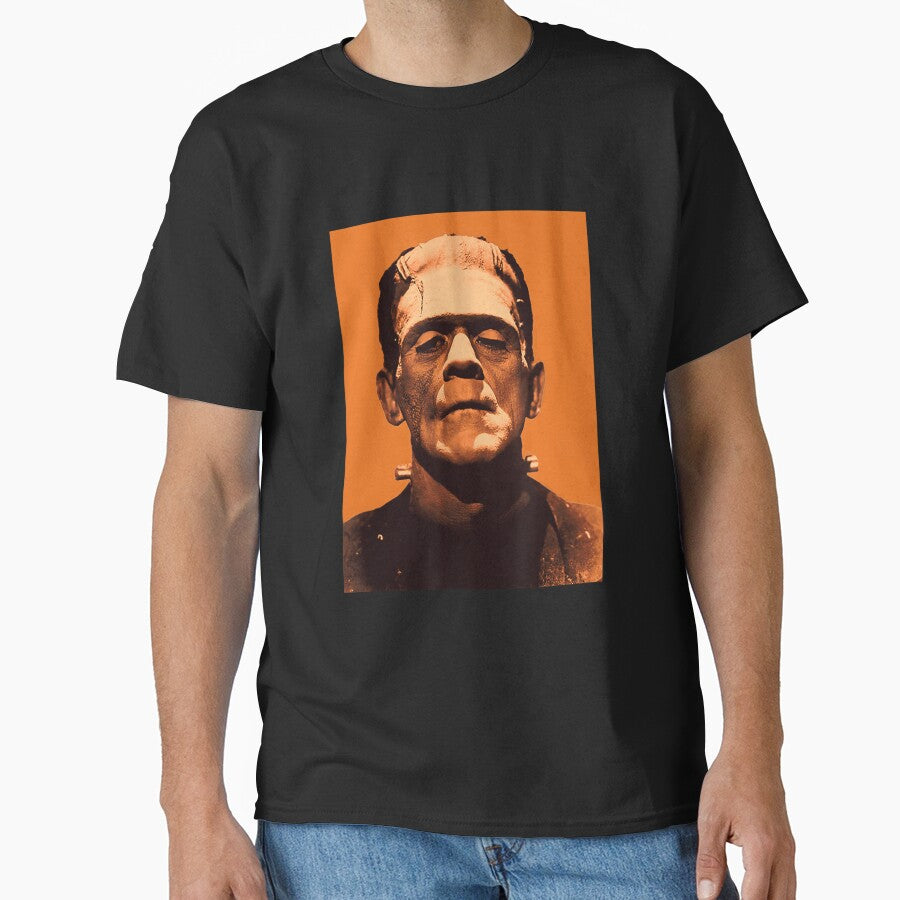 Classic Halloween Monster Frankenstein Vintage Horror Orange by MissRasheedHam